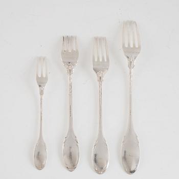 A Swedish Silver Cutlery, mark of W.A. Bolin,  Stockholm (197 pieces).