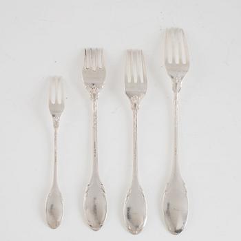 A Swedish Silver Cutlery, mark of W.A. Bolin,  Stockholm (197 pieces).