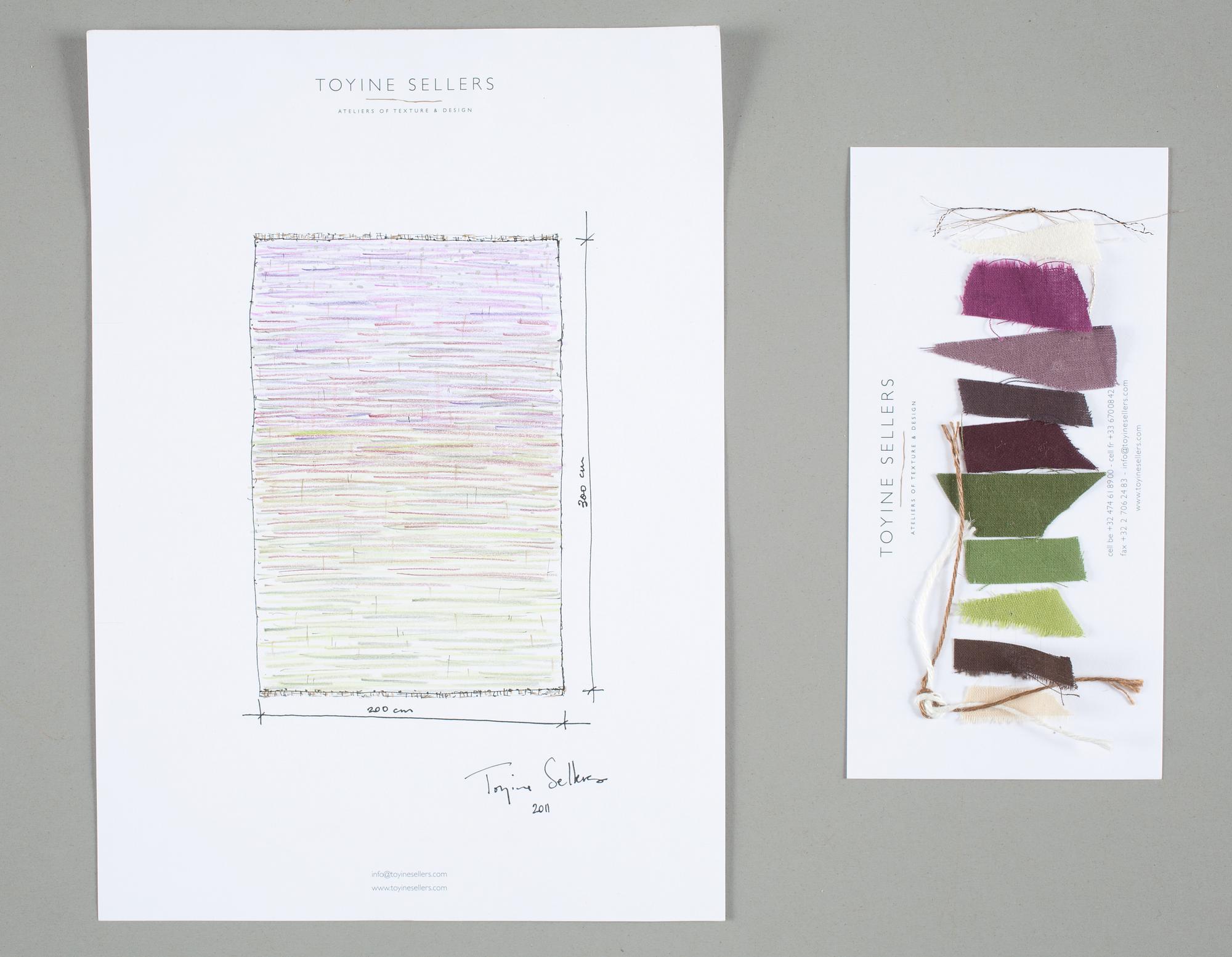 MATTA. Lin och bomull. 300 x  188 cm. Design av Toyine Sellers. Handvävd av Vandra Rugs.