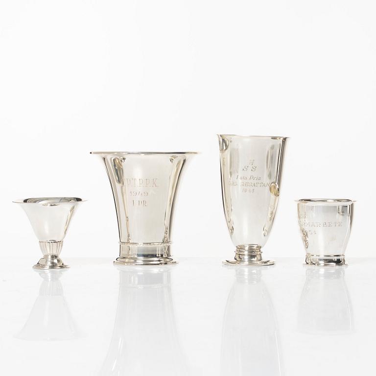 Silver, 11 pieces, Sweden, 20th century, including KG Markström, Uppsala 1949.