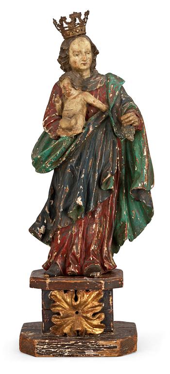 A South European 17/18th century wooden sculpture.