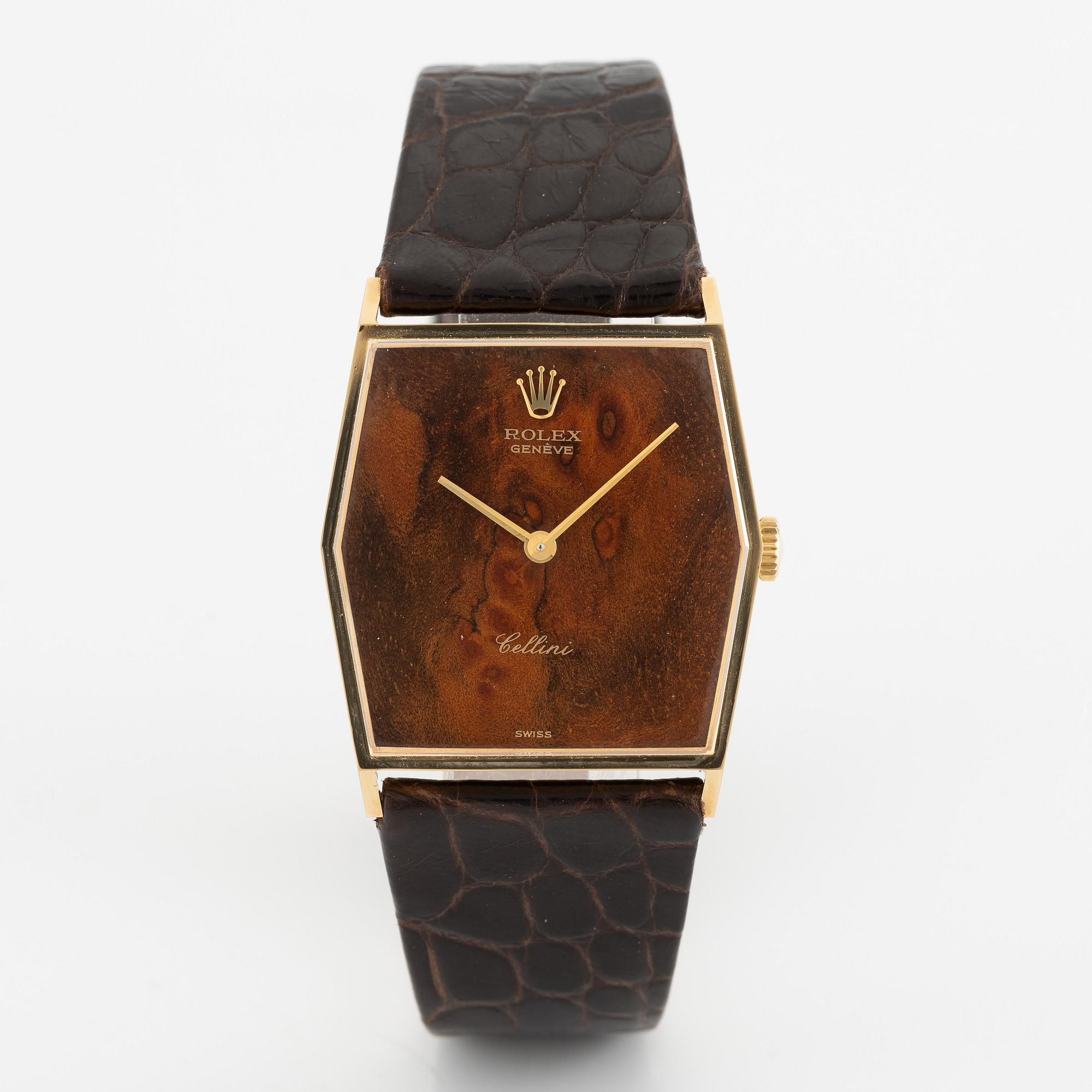 Rolex, Cellini, "Wood Dial", armbandsur, 29 mm.