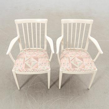 Carl Malmsten, armchairs, a pair, "Herrgården", Åfors Möbelfabrik, late 20th century.