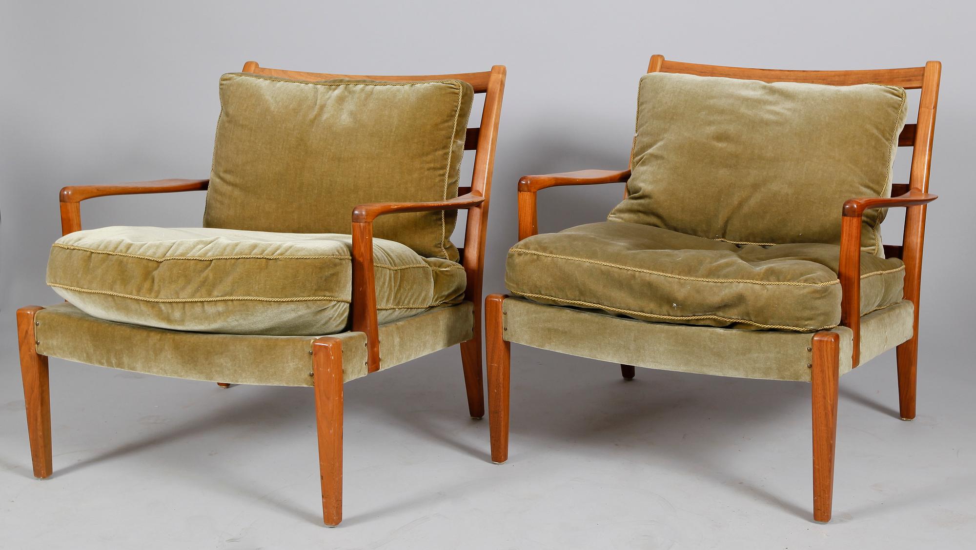 FÅTÖLJER, 1 par, 1960-/70-tal.