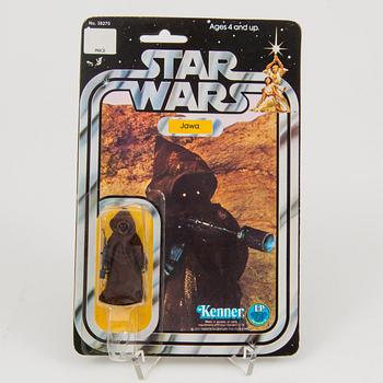 A vintage Star Wars Jawa 12 back in original packaging Kenner 1978.