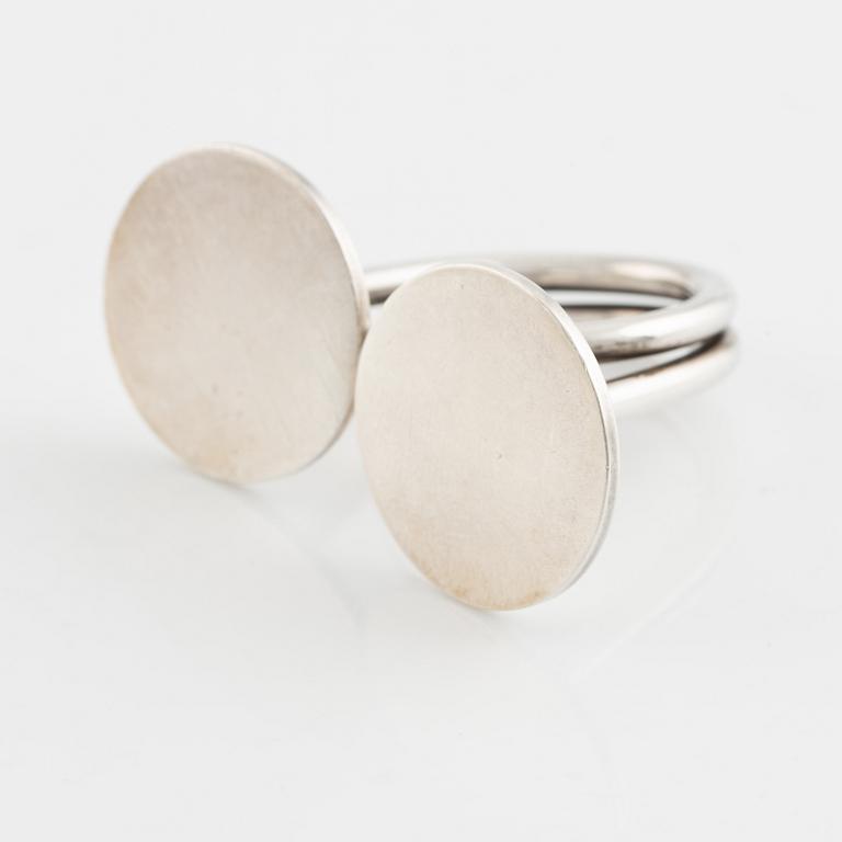 Bent Knudsen, ring, silver, "circles" Denmark 1960's.