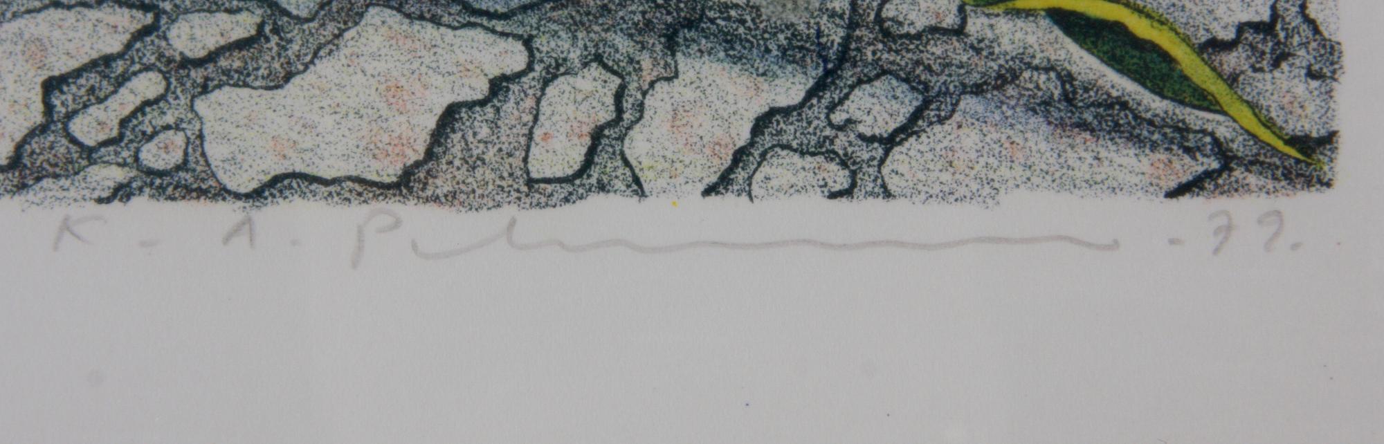 PEHRSON, KARL AXEL. Färglitografi, sign o dat -79, numr 289/385.