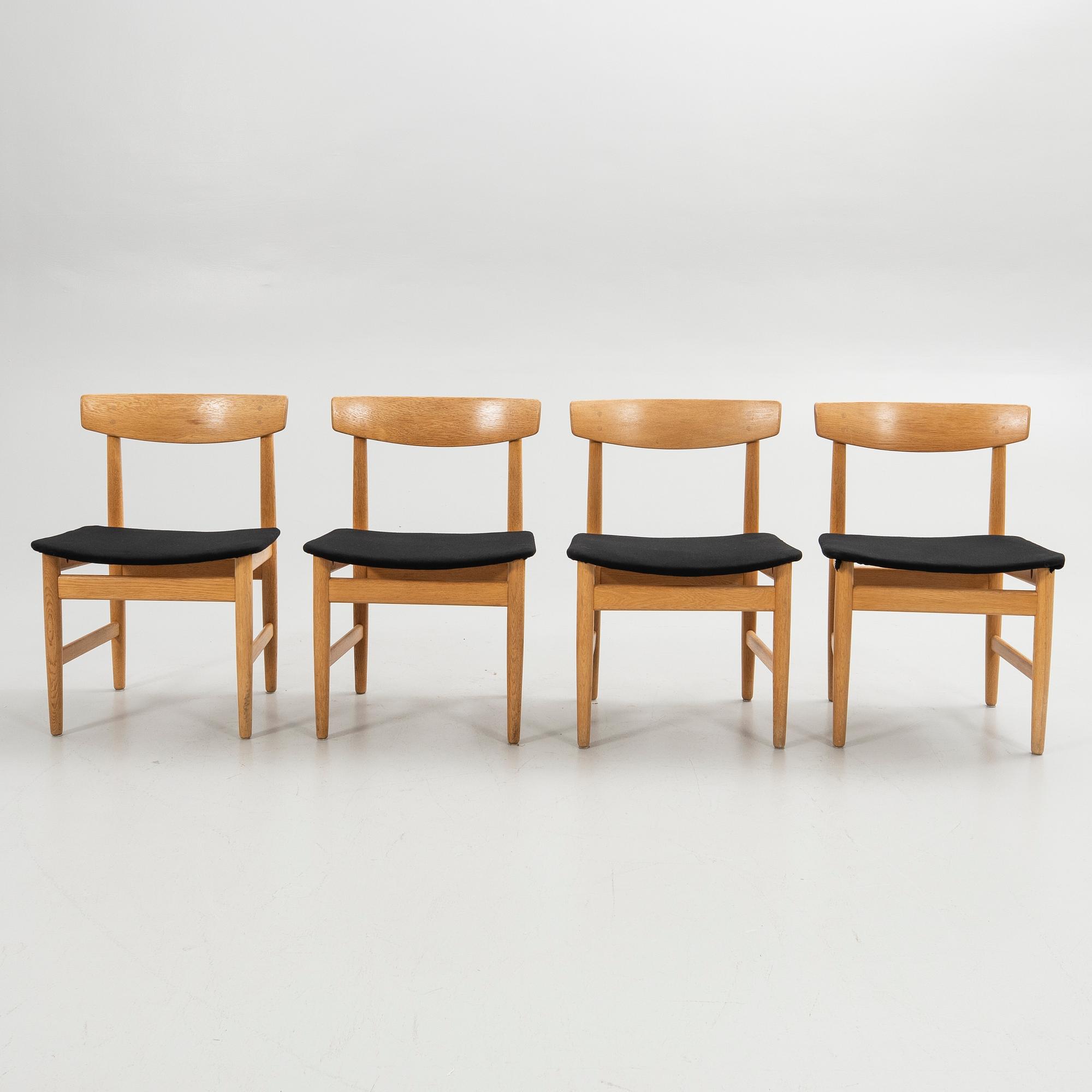 Børge Mogensen, Chairs, 4 pcs, "Öresund", Karl Andersson & Söner, second half of the 20th century.
