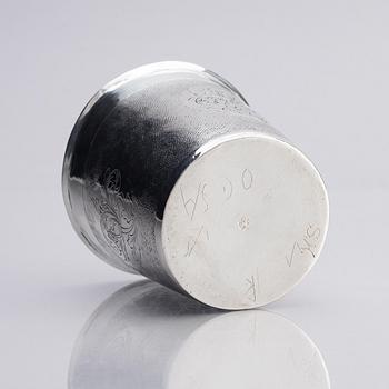 A German silver beaker, possibly Johann Reinhard, Leipzig (active 1694-1703).