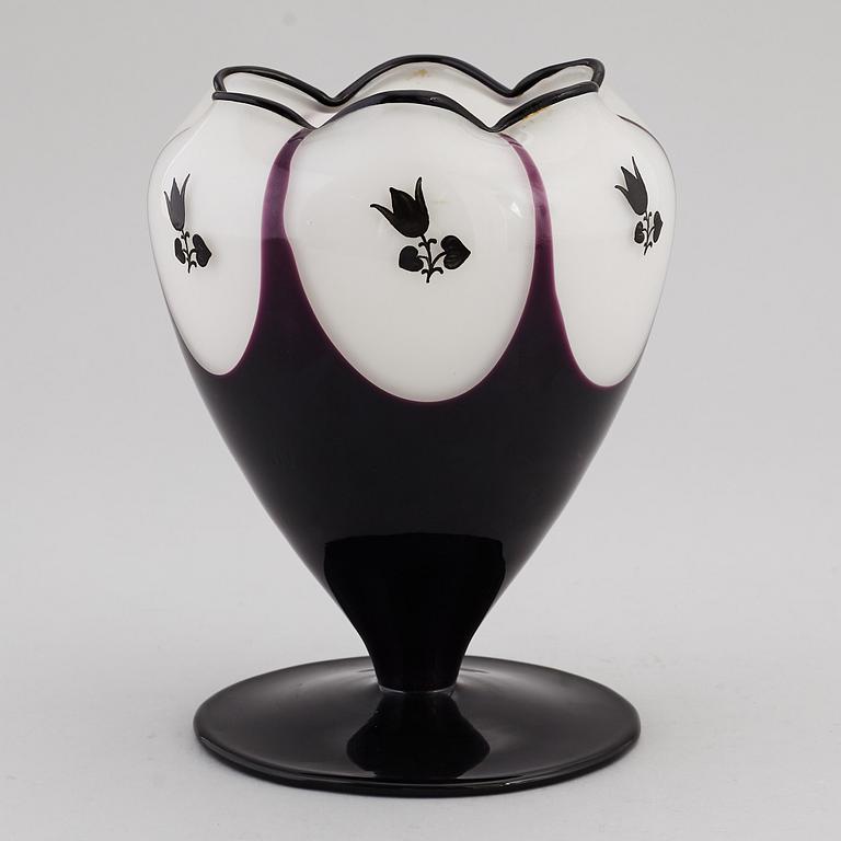 A Dagobert Peche glass vase, Loetz, Vienna, early 20th century.