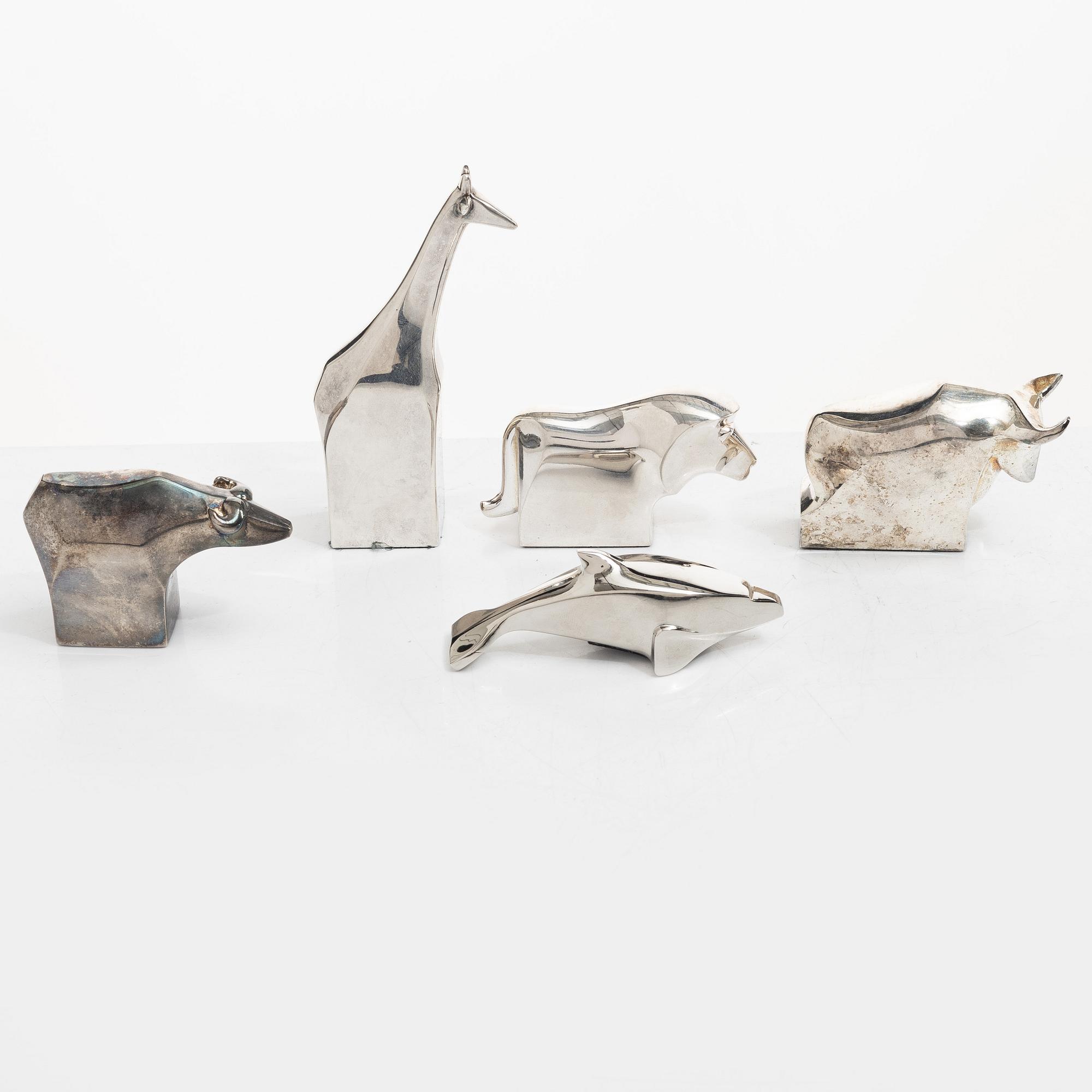 Gunnar Cyrén, five figurines, Dansk Designs, Japan.