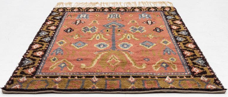Wall hanging/rug, knotted pile, 1930s, approx. 194 x 138 cm.