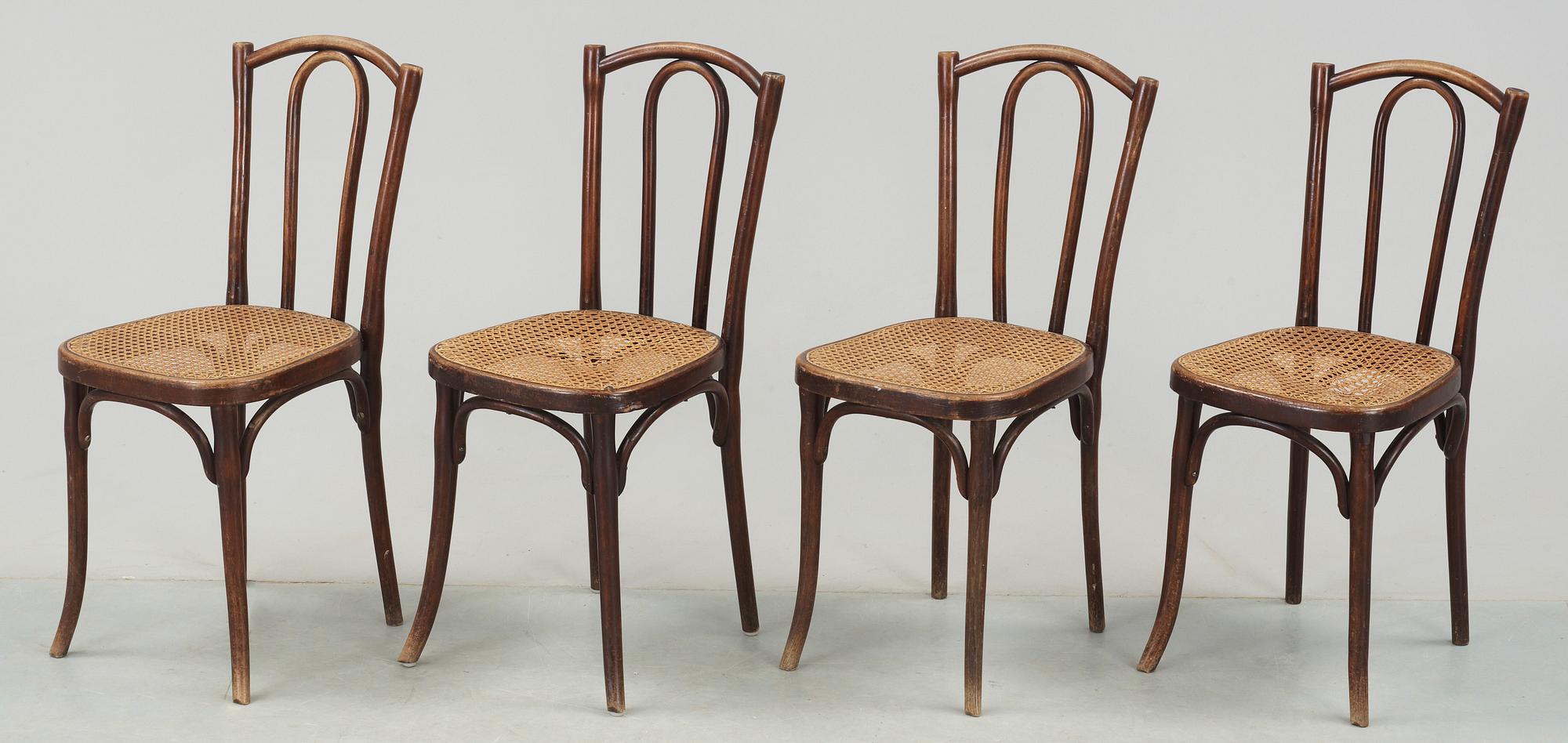 STOLAR, 4 st, Thonet, 1900-talets första hälft.