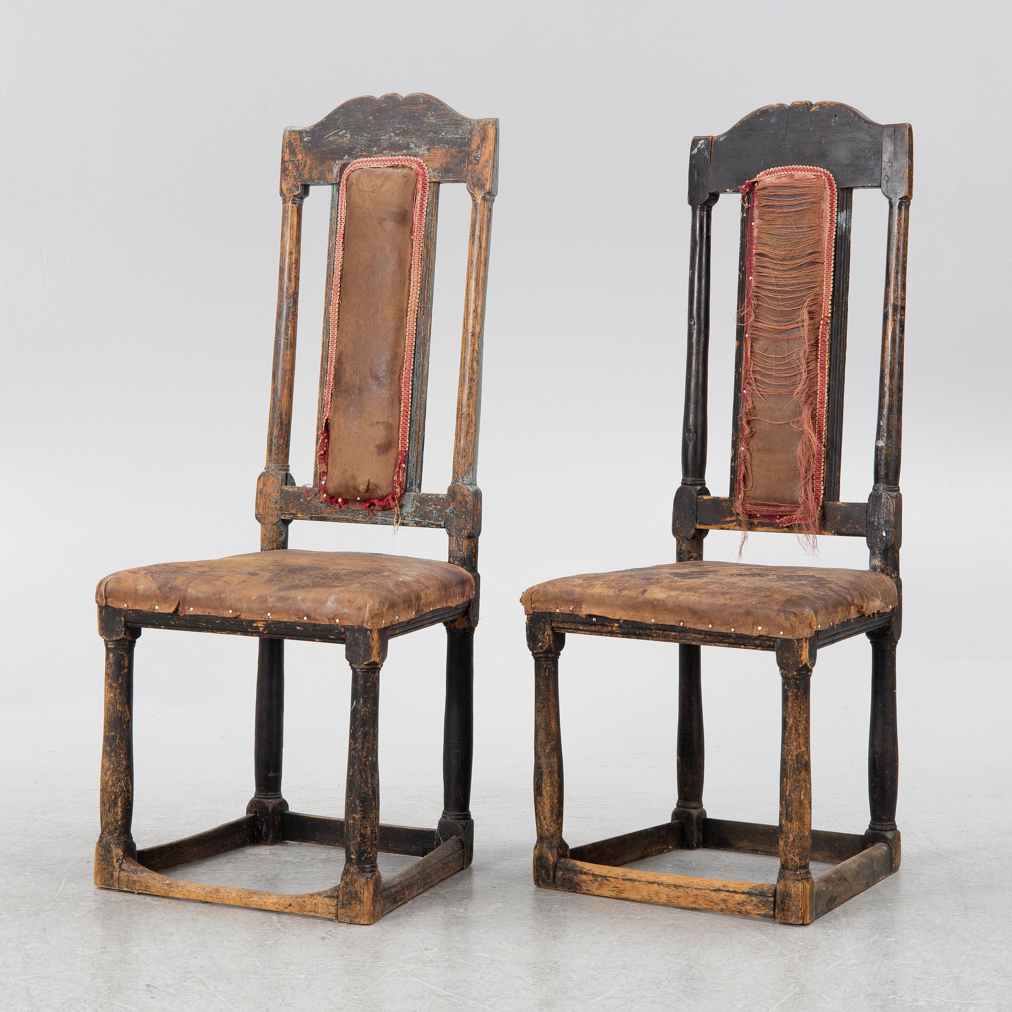 Chairs, a pair, Baroque 18th century.