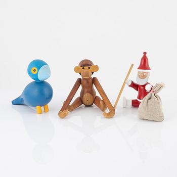 A set of three figurines by Kay Bojesen, Kay Bojesen Design, Denmark.