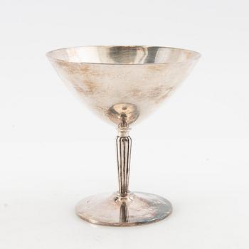 Cocktailbägare, 6 st, silver, GAB, Stockholm 1954.