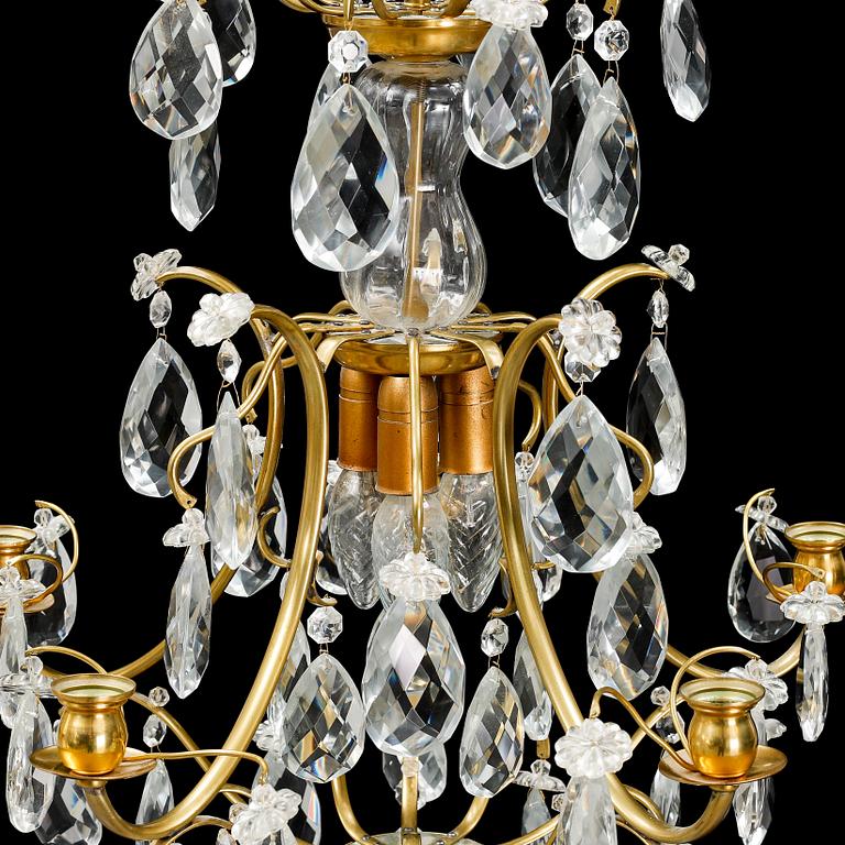 A second half of the 20th century baroque style chandeleir.