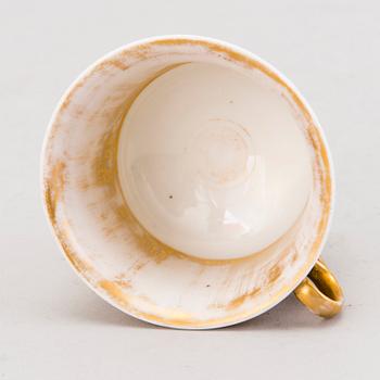 COFFEE CUP, porcelain, Gardner, Russia mid 19th century.