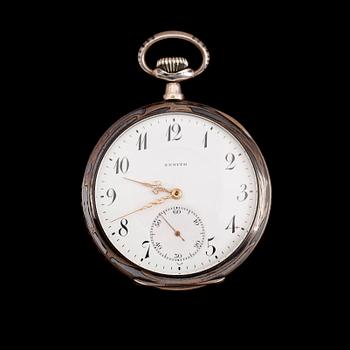 FICKUR, silver, Zenith, omkring år 1900.