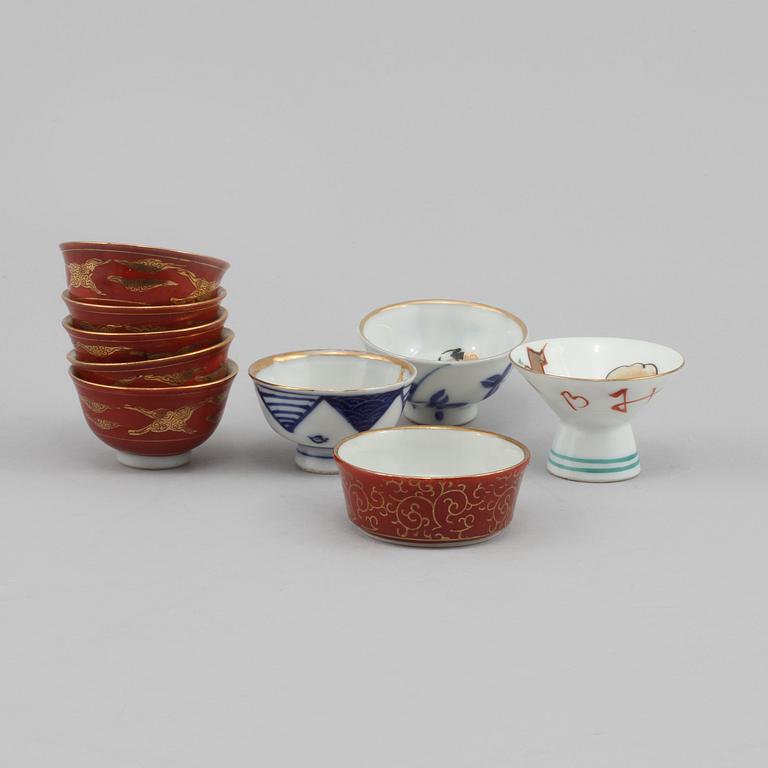 KOPPAR, 9 st, porslin, Japan, 1900-tal.