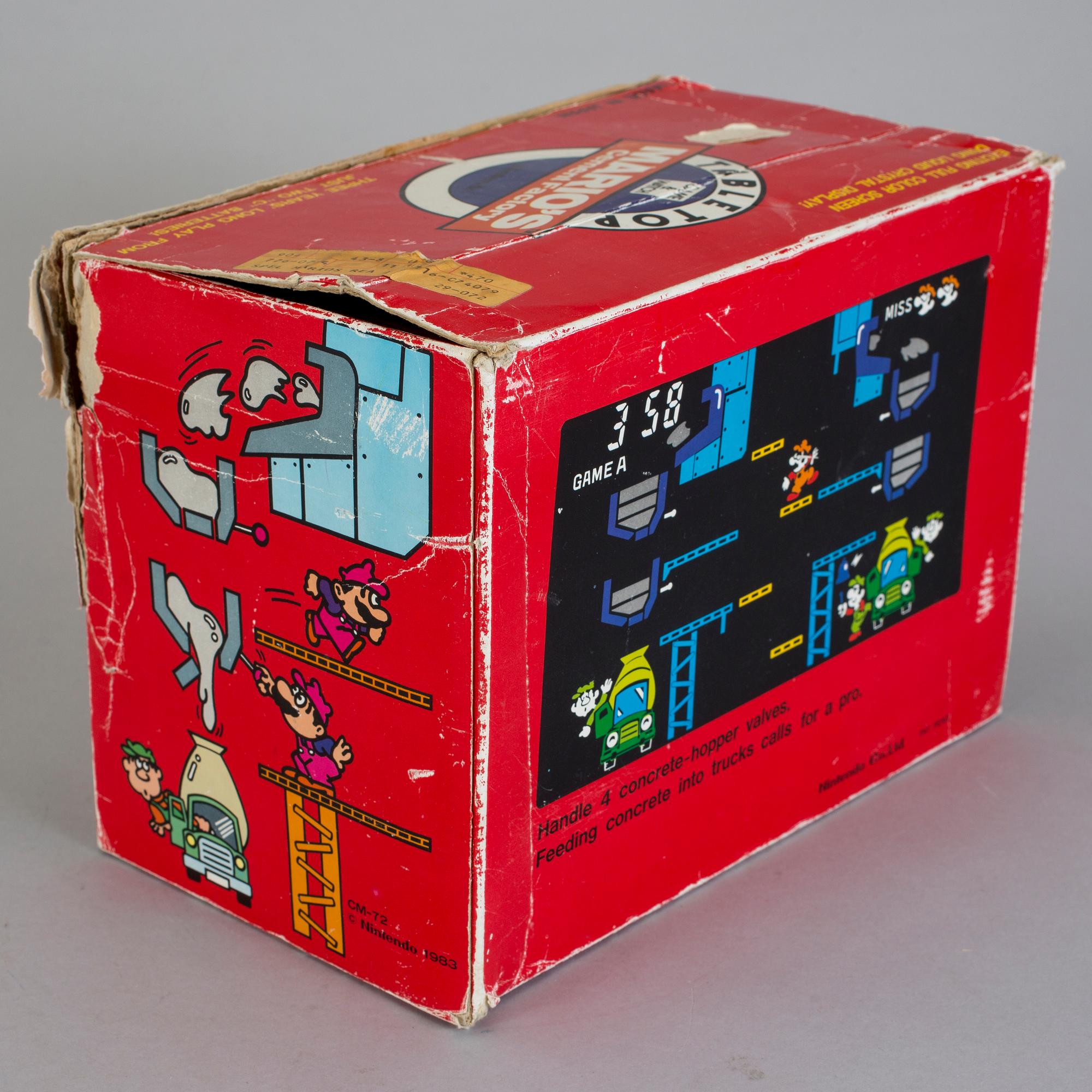 SPELKONSOL, "Mario's Cement Factory", Game & Watch table top, Nintendo, 1983.
