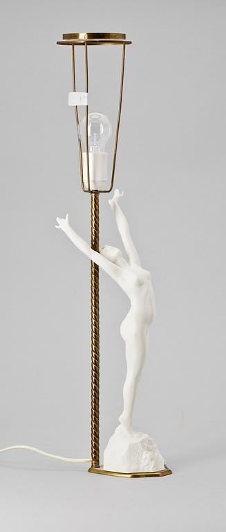 BORDSLAMPA, parian, Gustafsberg 1918.