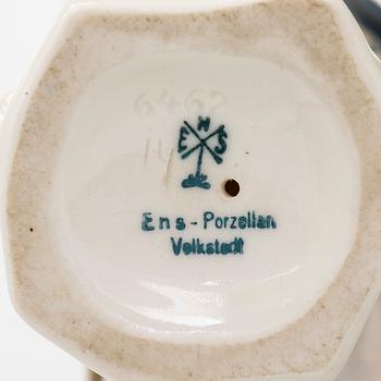 Figuriner, porslin, 4st, Karl Ens, Volksted Tyskland, 1900-tal.