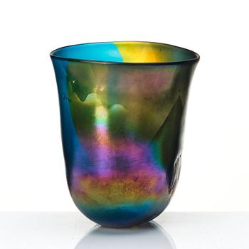 Bertil Vallien, a unique blasted glass vase, Kosta Boda, Sweden.