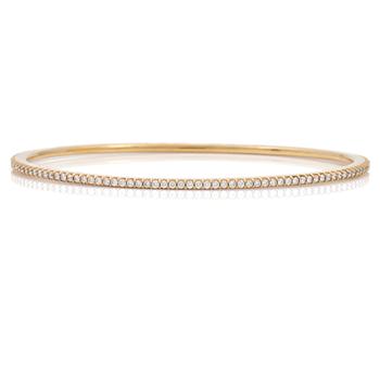 A brilliant cut diamond "Love bracelet" bangle by Ole Lynggard.