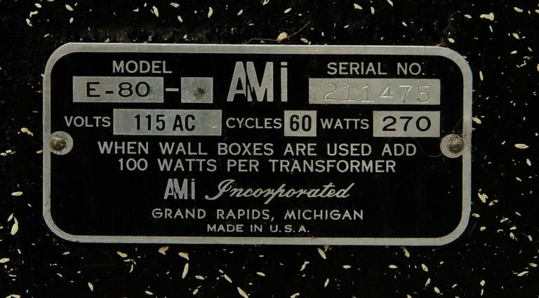 JUKEBOX, Ami, modell 700, Grand Rapids Michigan, 1953.