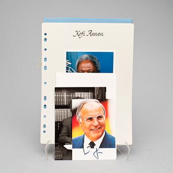 STATSCHEFER OCH POLITIKERS AUTOGRAFER, 5 st, bla Gustaf Mannerheim, egenhändiga.