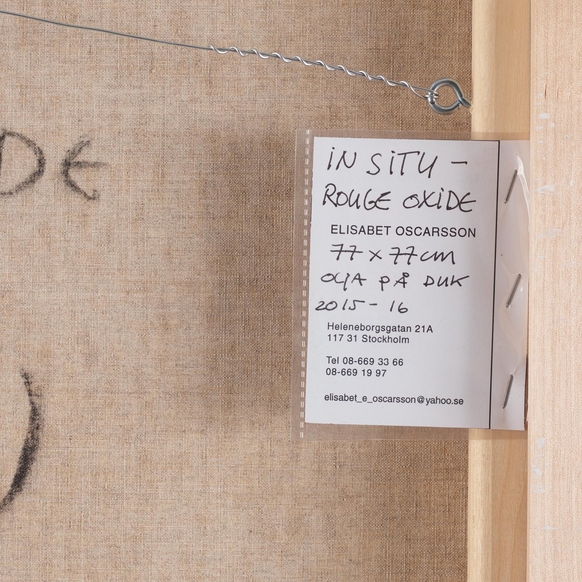 Elisabet Oscarsson, "Insitu Rouge Oxide".
