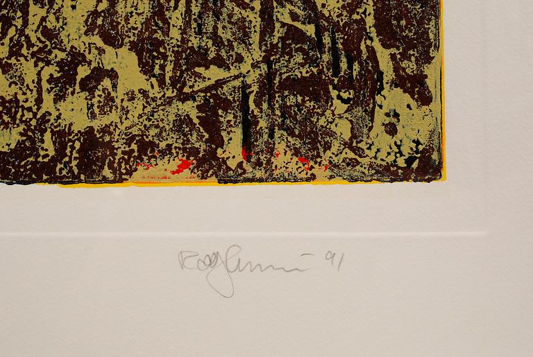 ROLF HANSON, färgserigrafi, signerad, numrerad 22/45 och daterad -91.