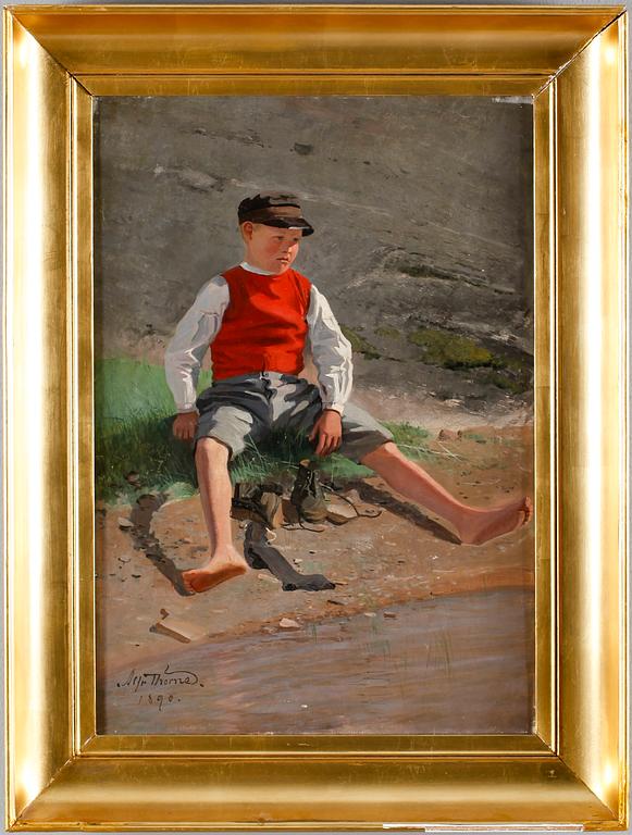 ALFRED THÖRNE, olja på duk, signerad och daterad 1890.