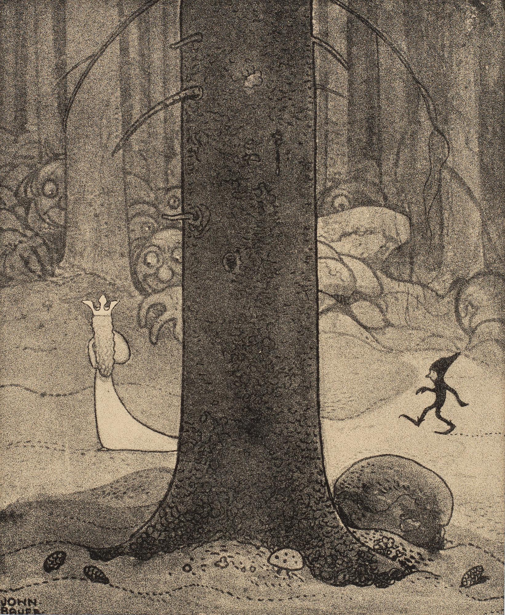 John Bauer, mezzotype, published by, Åhlén & Åkerlunds, Stockholm 1918, bibliophile edition, 166/200.