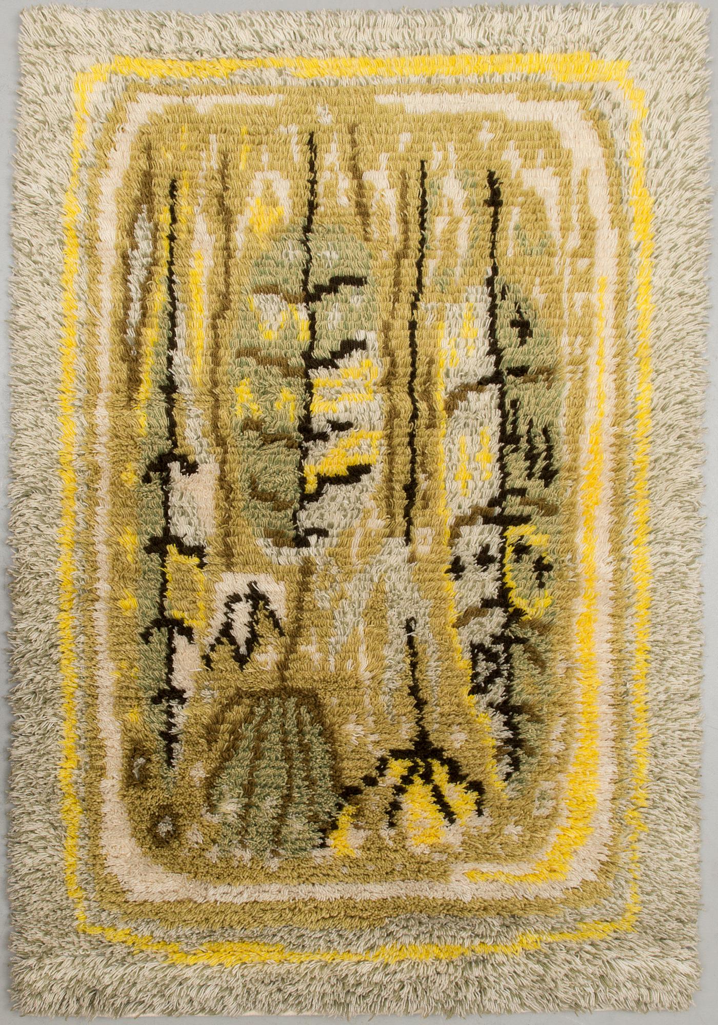 A Finnish rug by Aappo Härkönen. Circa 161x109 cm.