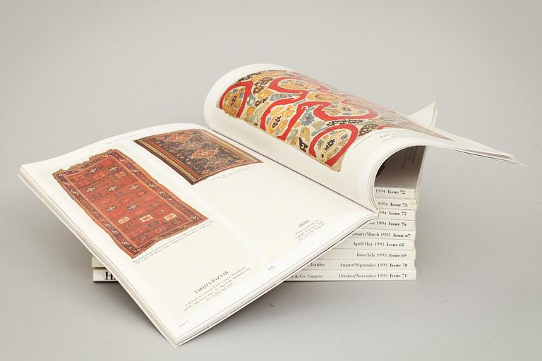 KATALOGER, 10 st, " HALI The International magazine of Fine Carpets and Textiles". 1993-1994.