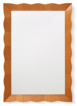 Fröseke, an elm framed wall mirror, mid 20thC, Swedish Modern.