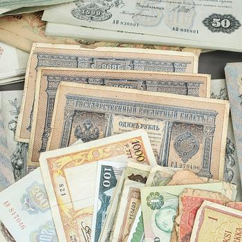 SAMLING SEDLAR, Ryssland, sent 1800- tidigt 1900-tal.