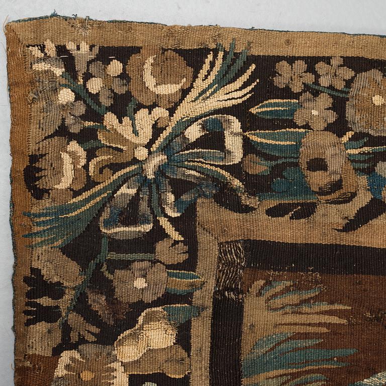 A TAPESTRY, tapestry weave, "a Verdure", ca 268-277 x 264,5-266 cm, Flanders around 1700.