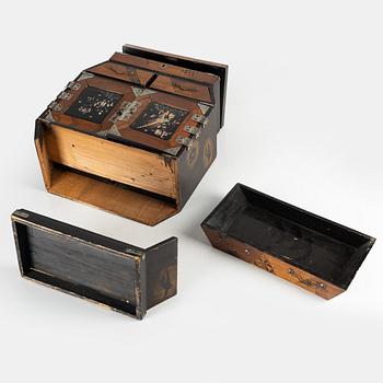 A Japanese miniature chest, early 20th Century.