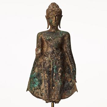 A standing figure of Buddha, Thailand, 18th Century.
