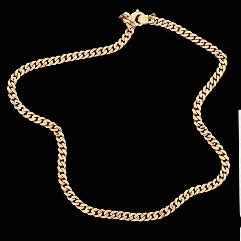 HALSBAND, 18k guld. Vikt ca 44 gram.