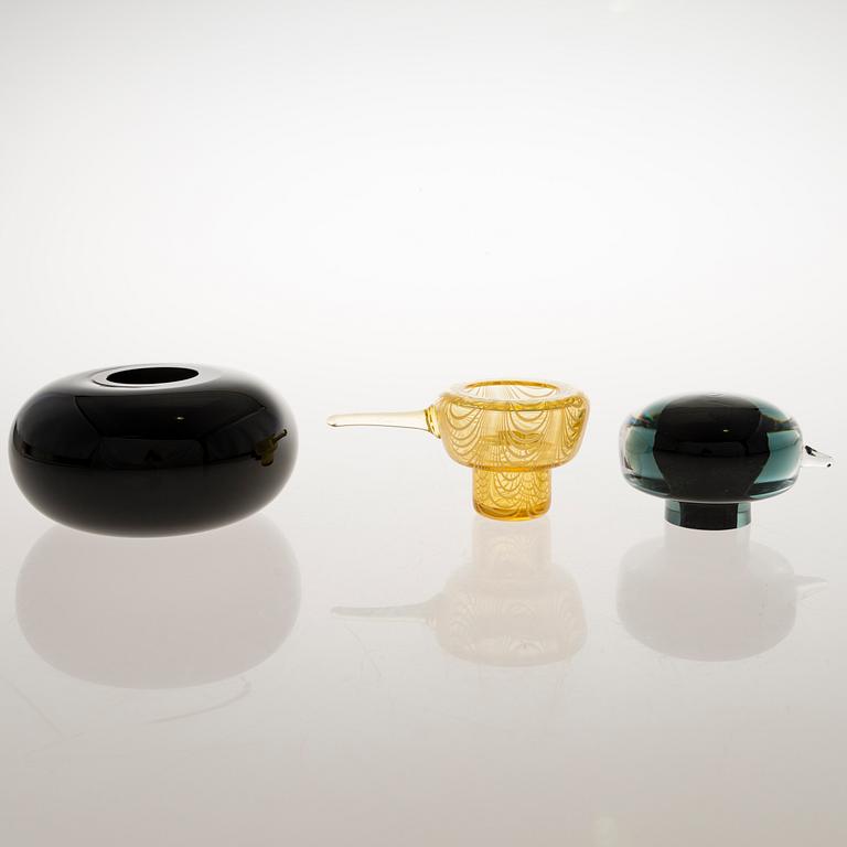 MATTI KLENELL, lasilintu, "Harkka Mamma", signeerattu M. Klenell Iittala.