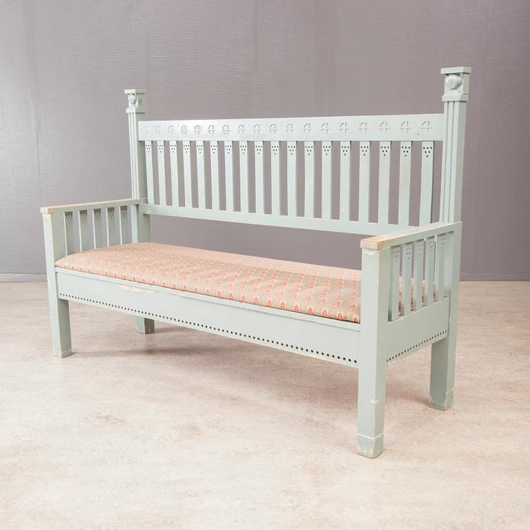 STOLAR, 6 st, BORD och SOFFA, jugend, 1900-talets början.