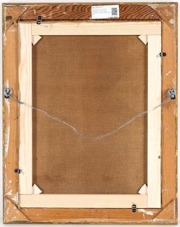 CHARLOTTA "LOTTEN" EHRENPOHL, olja på duk. Signerad. Troligen utfört före 1877.