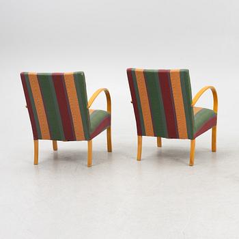 Armchairs, a pair. Swedish Modern, 1930s/40s.