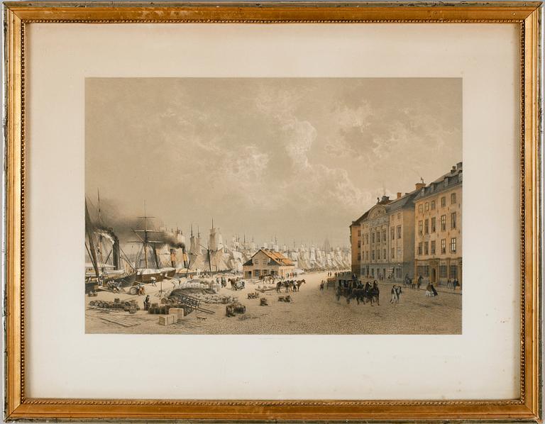 CARL-JOHAN BILLMARK, 5 st, litografiska tryck, 1800-/1900-tal.
