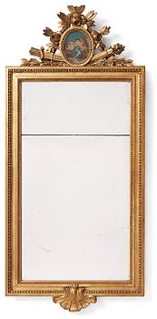 107. A late-Gustavian carved giltwood mirror by C. Corssar (master in Stockholm 1791-1808).