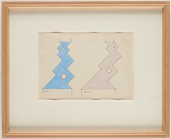 OTTO G CARLSUND, watercolor and indian ink, signed, executed in 1948.